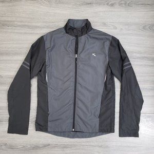 Maxed Men's Lightweight Windbreaker Jacket Grey/Black Size Medium